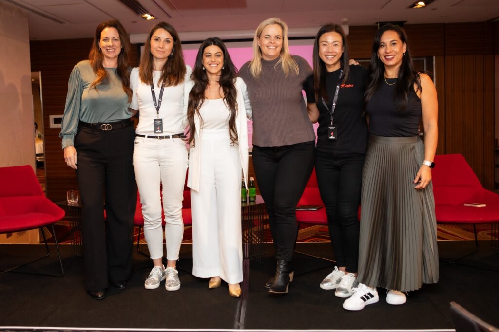 The panel included some amazing leaders like Anne-Sophie Palmer (CEO of Bump Health & Fitness), Georgia Nides (Founder of Zoii Sydney), Michelle Furniss (GM of Membr), Elaine Jobson (CEO of Jetts Australia), and Brooke Daubney (Franchise Performance Manager at KX Pilates).